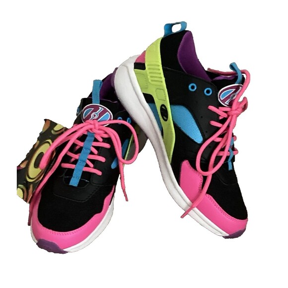 HEELYS Force HE100881 Black Pink Neon Multi Color Shoes Youth 6/ Women's 7 *READ - Picture 3 of 15